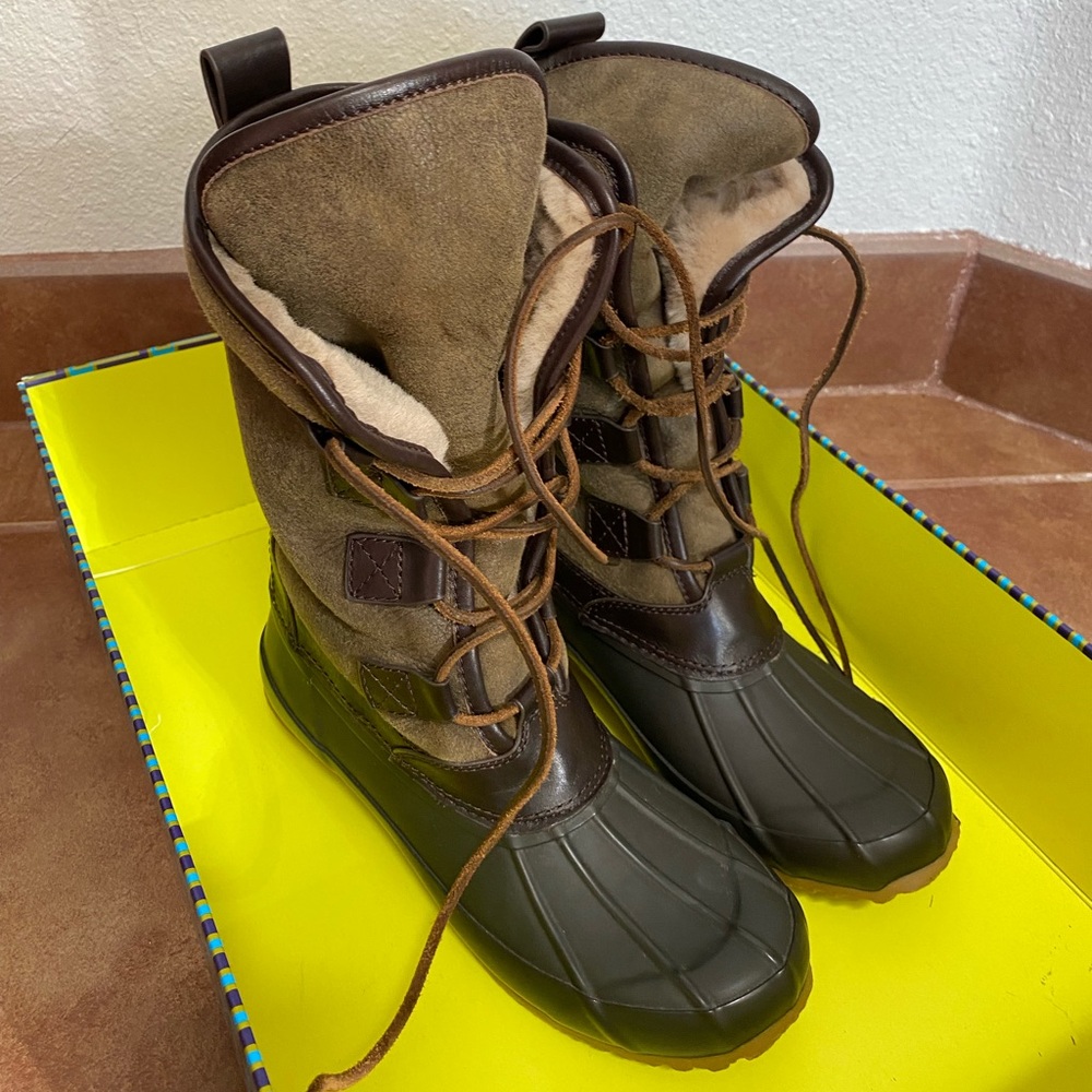 Tory Burch argyll lace up boot Jackson distressed